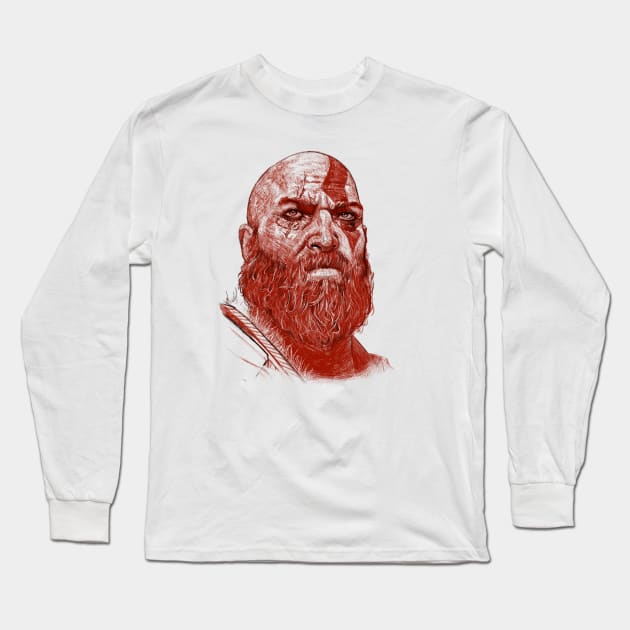 Kratos Long Sleeve T-Shirt by KregFranco